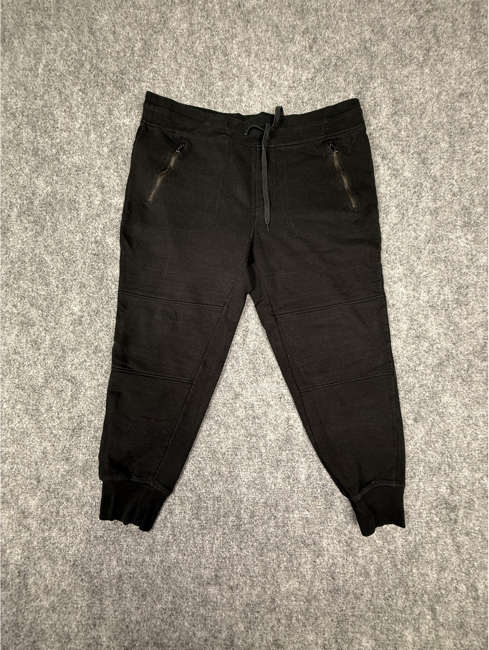 Guess Black Jogger Sweatpants with Zipper Pockets